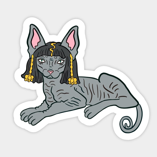 Egyptian Kitty Goddess Sticker by Sasha Banana 